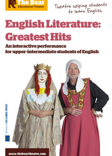 Affiche du spectacle en anglais English Literature Greatest Hits, pour découvrir les principaux auteurs et chefs-d'oeuvre de la littérature britannique